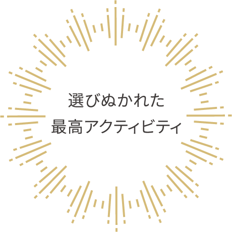 選びぬかれた最高アクティビティ