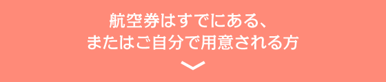 航空券はすでにある、またはご自分で用意される方